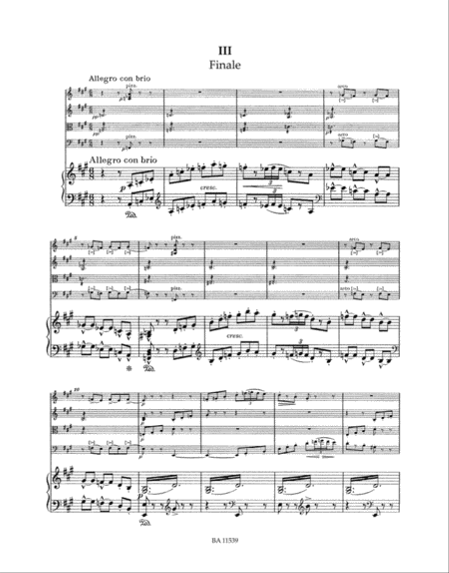 Piano Quintet in A major op. 5 Piano Quintet scores gallery preview page 3