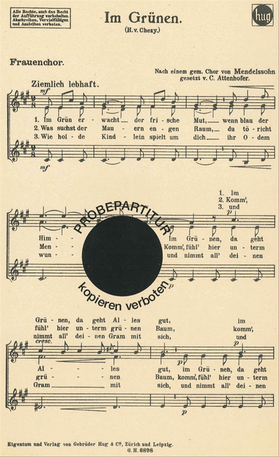 Im Grunen Im Grunen Women's Choir scores gallery preview page 1