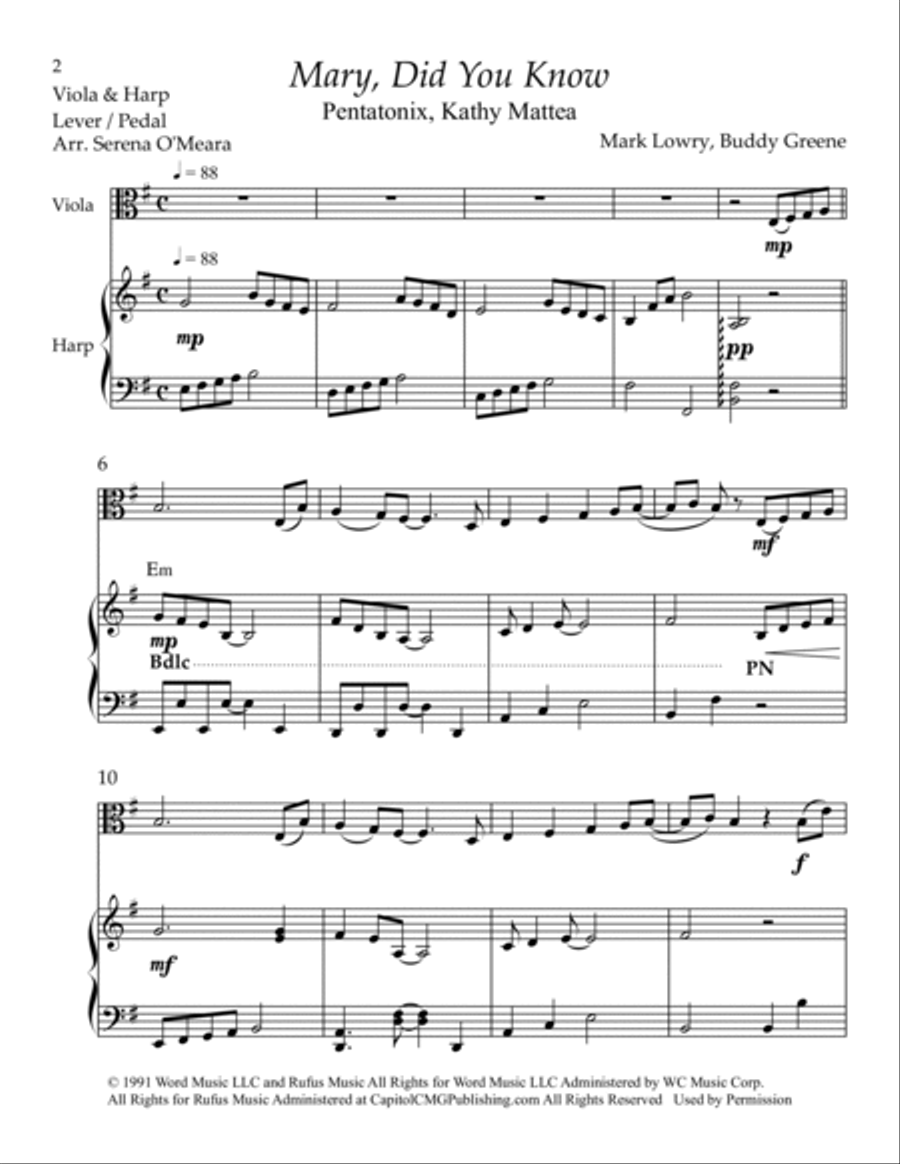 Mary, Did You Know? String Duet scores gallery preview page 2