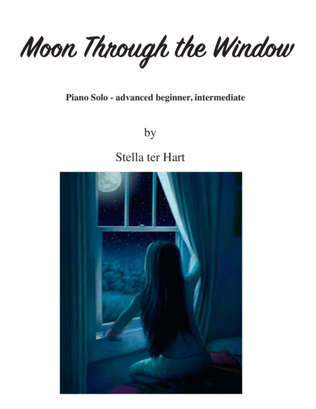 Book cover for Moon Through the Window; advanced beginner piano solo