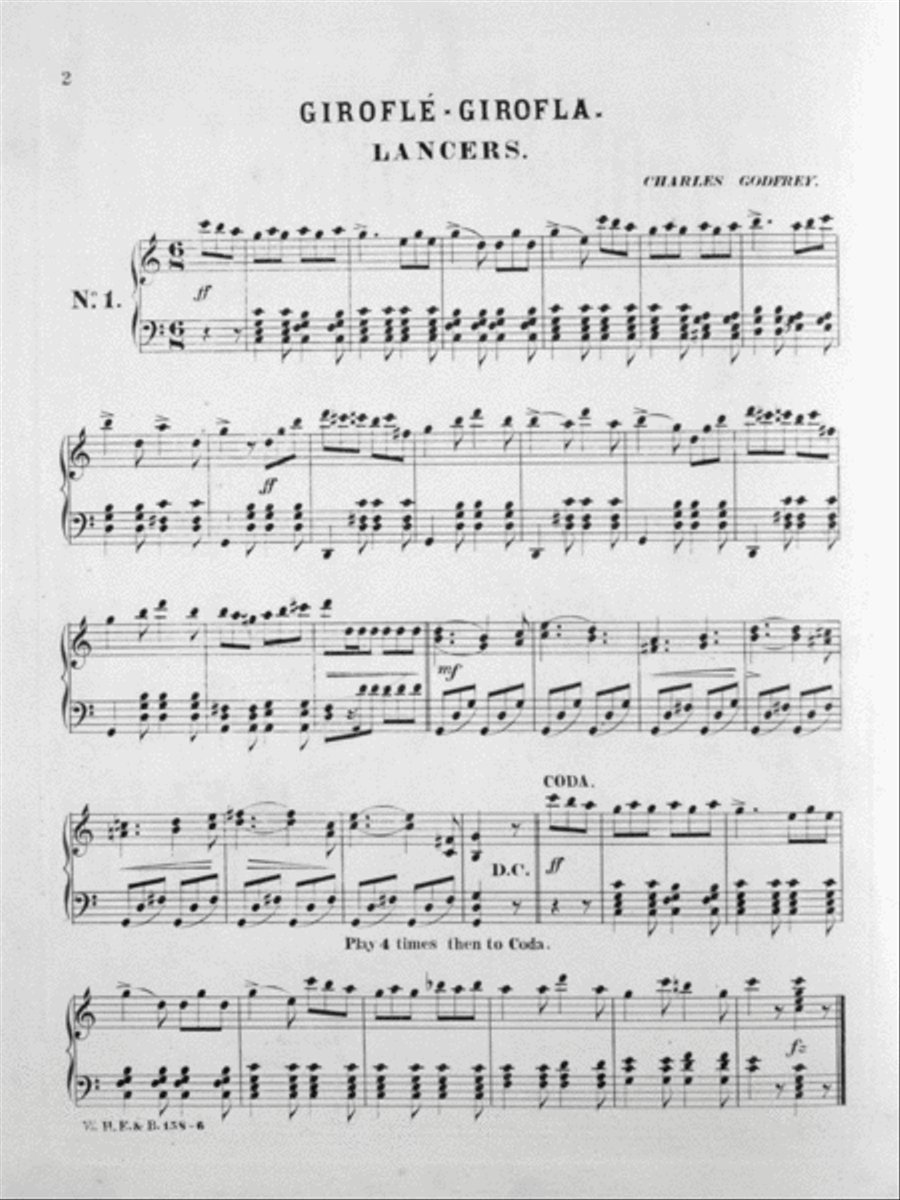 Girofle Girofla. Lancers Piano Solo scores gallery preview page 2