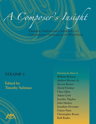 A Composer's Insight, Volume 5