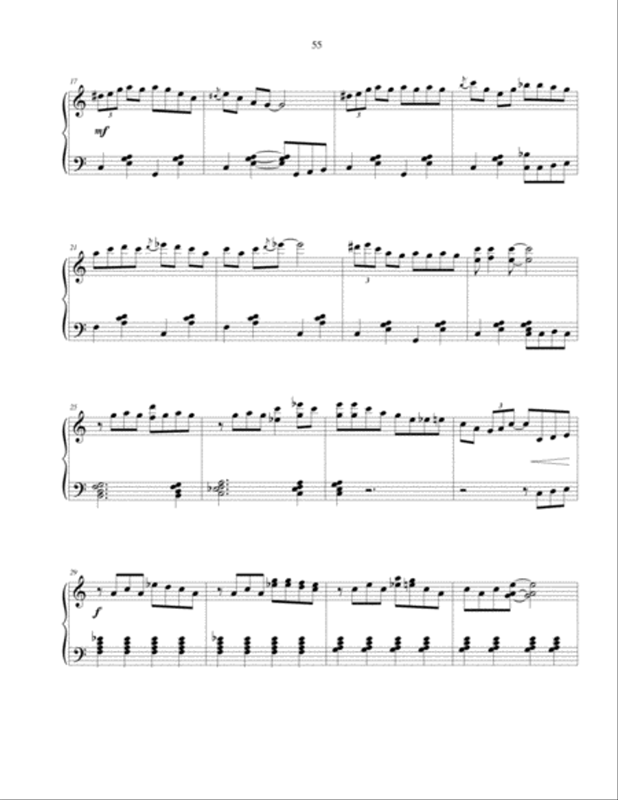 Bluesy Woosey - original piano solo Piano Solo scores gallery preview page 3
