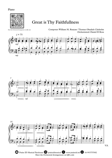 Great is Thy Faithfullness - Easy Piano image number null