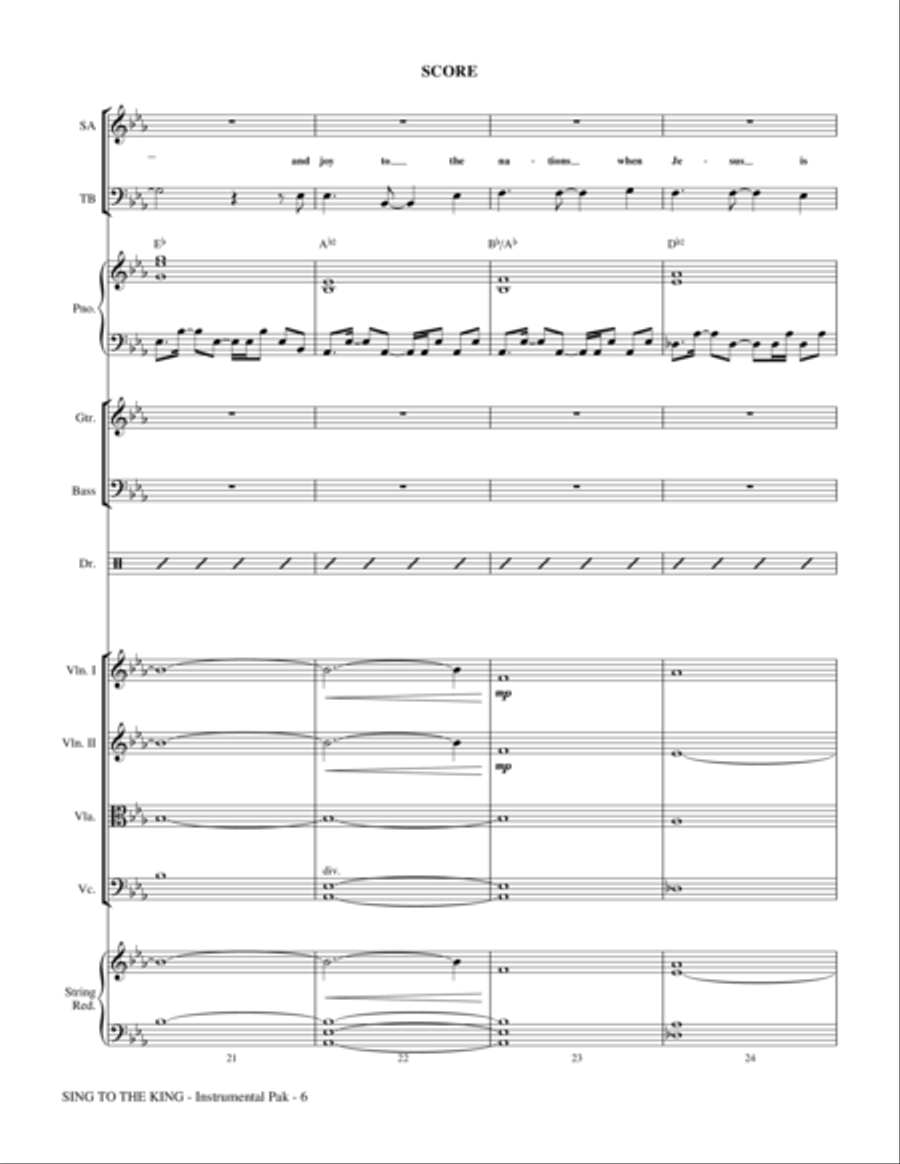 Sing To The King (arr. Phillip Keveren) - Full Score Choir scores gallery preview page 6