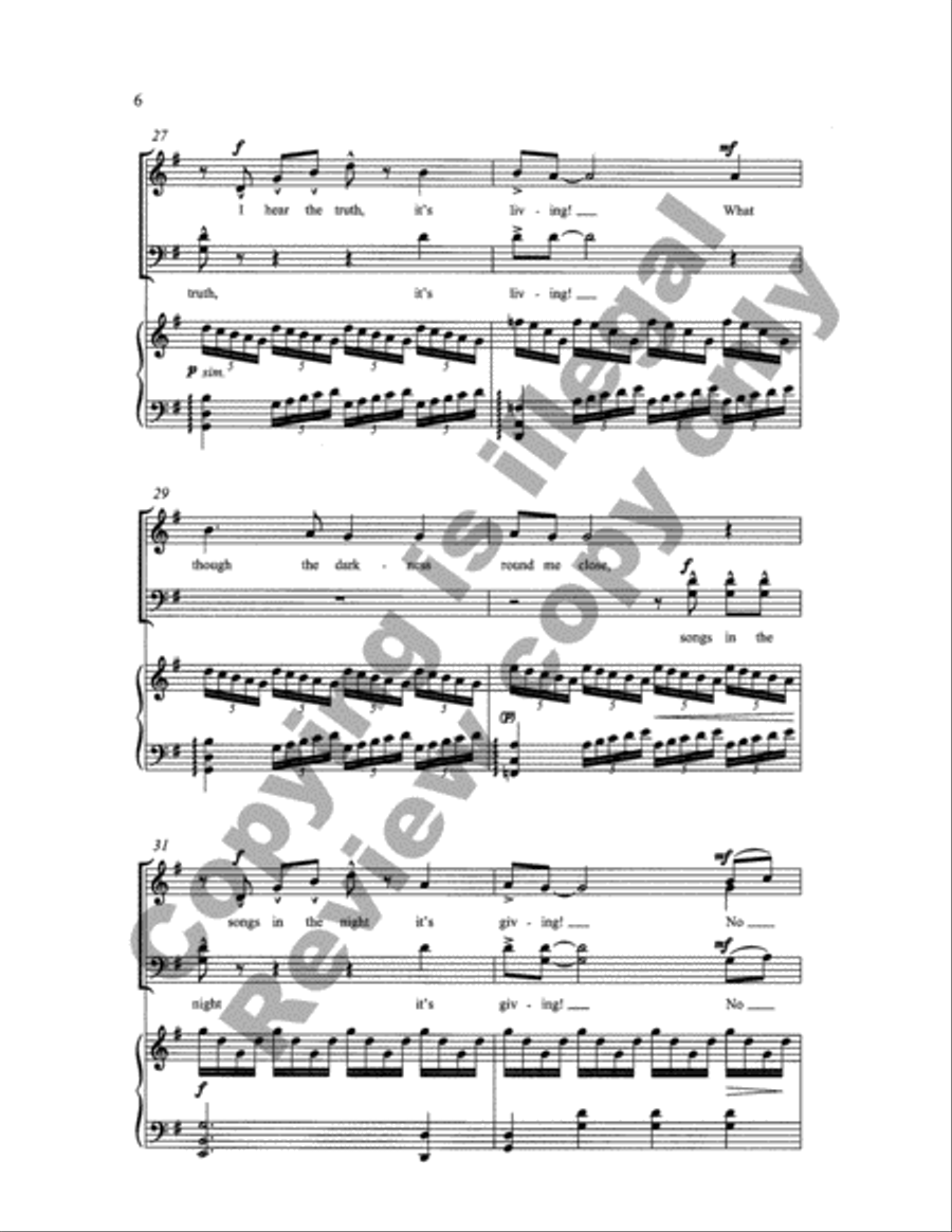 How Can I Keep from Singing? (Choral Score) 4-Part scores gallery preview page 19