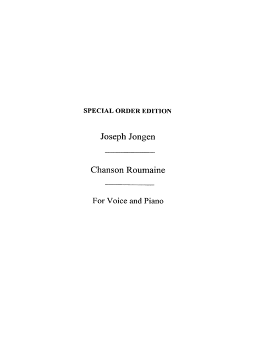Chanson Roumaine Roumanian Song B Flat Voice Solo scores gallery preview page 1