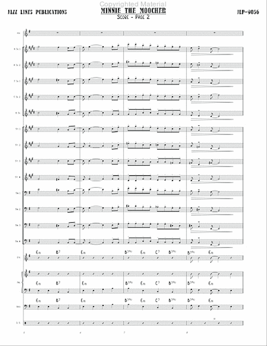 Minnie The Moocher Big Band scores gallery preview page 5