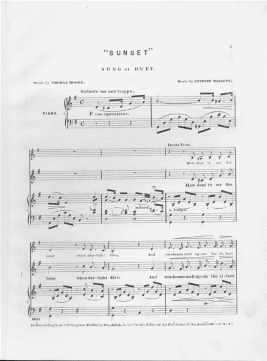 Sunset. Ballad Voice scores gallery preview page 2
