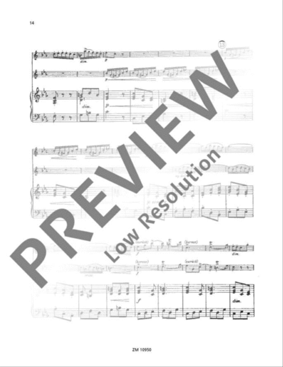 Trio Sonata C minor Flute scores gallery preview page 15