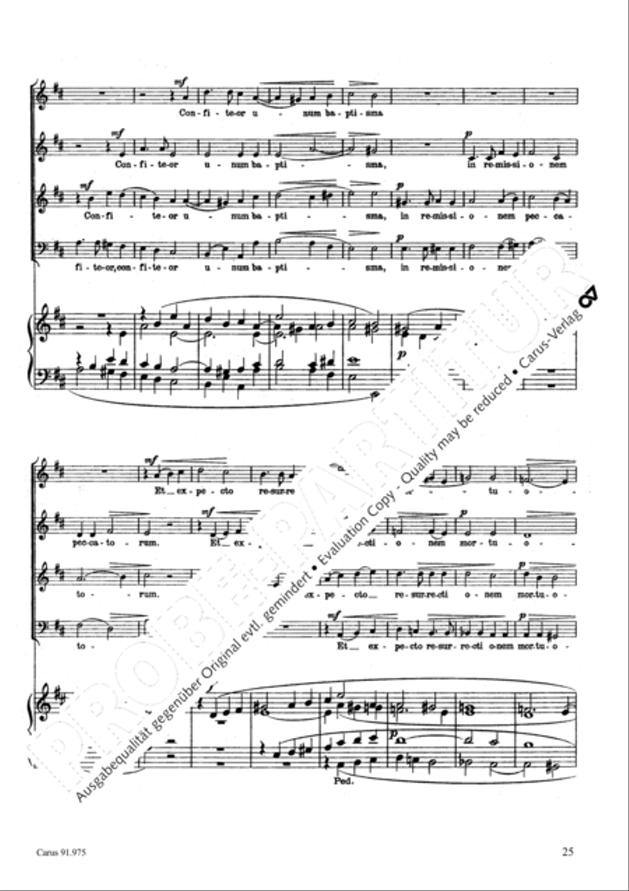 Missa pro pace 4-Part scores gallery preview page 28