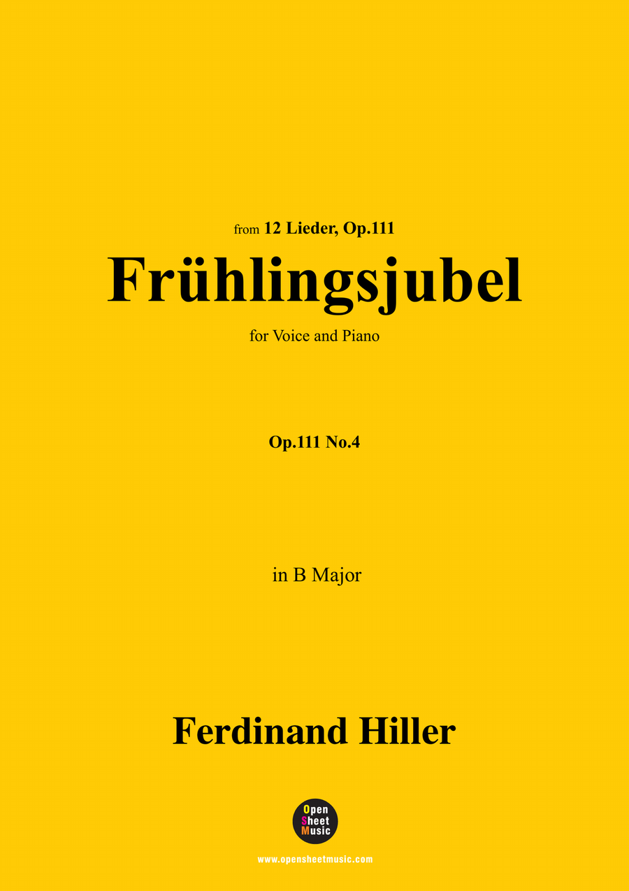 F. Hiller-Frühlingsjubel,Op.111 No.4,in B Major
