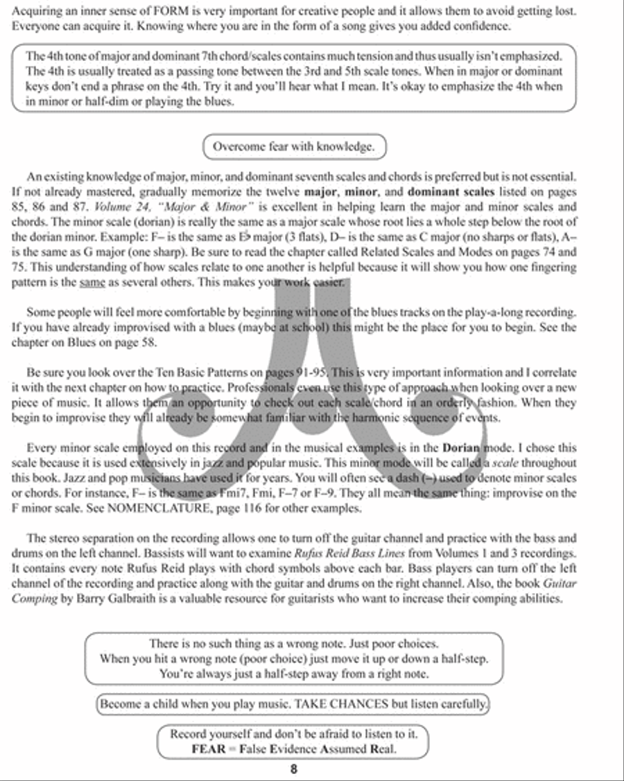 Volume 1 For Guitar - How To Play Jazz & Improvise Electric Guitar scores gallery preview page 9