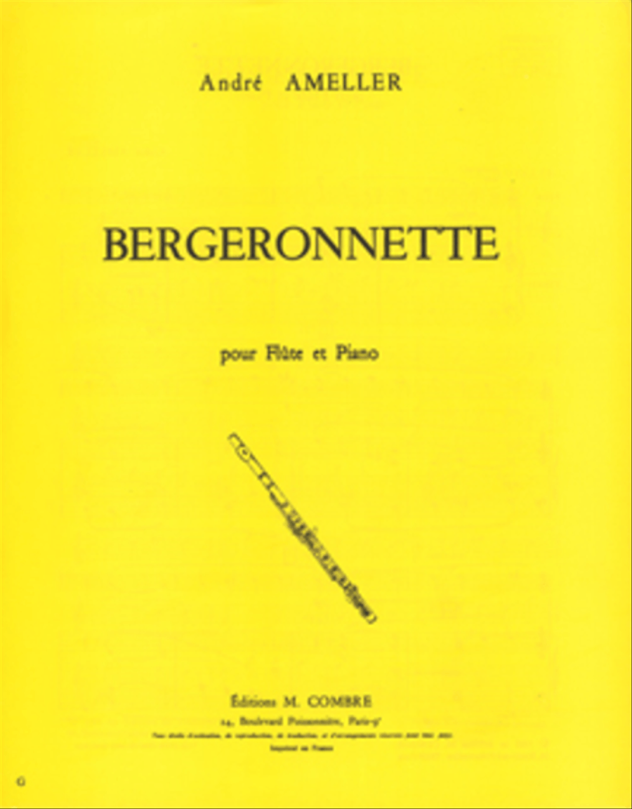 Bergeronette Bergeronette Flute Solo scores gallery preview page 1