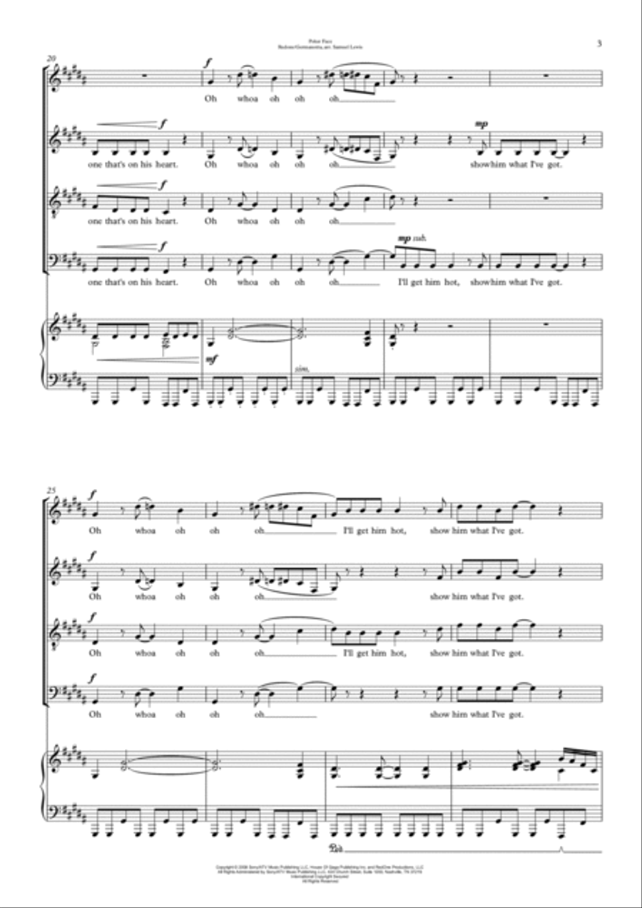 Poker Face 4-Part scores gallery preview page 3