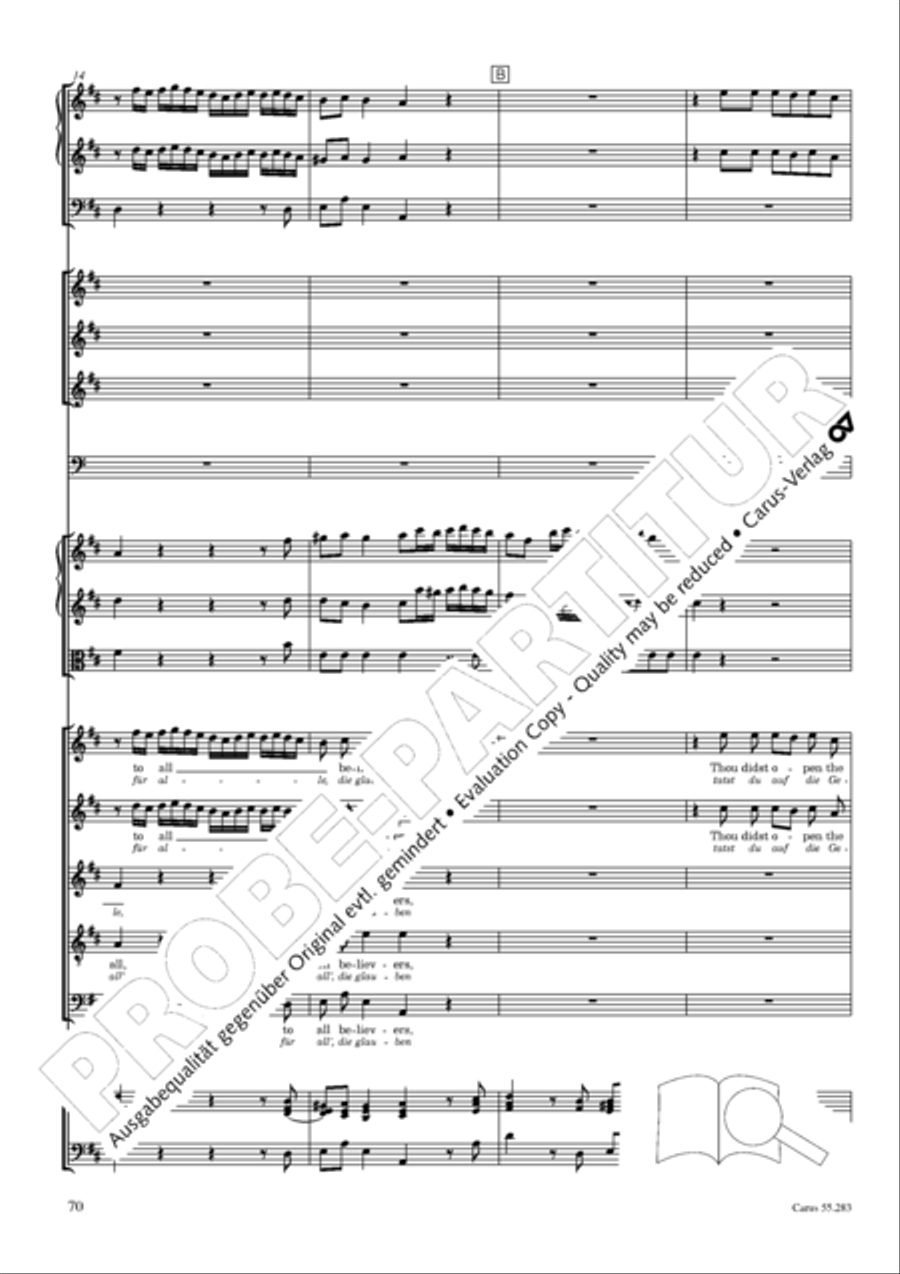 Te Deum for the Victory of Dettingen SSATB scores gallery preview page 87