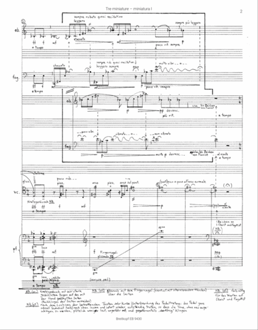 Tre miniature Tre miniature String Quartet scores gallery preview page 3