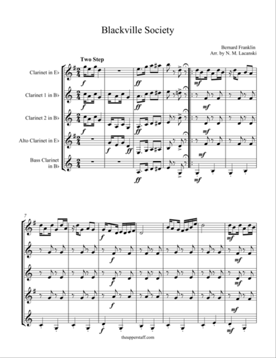 Blackville Society Blackville Society Woodwind Quintet scores gallery preview page 1