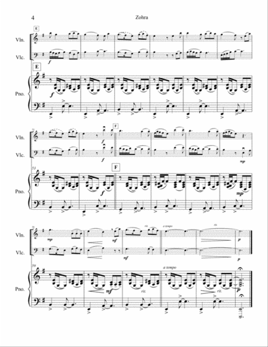 Folk Odyssey for Piano Trio Piano Trio scores gallery preview page 5