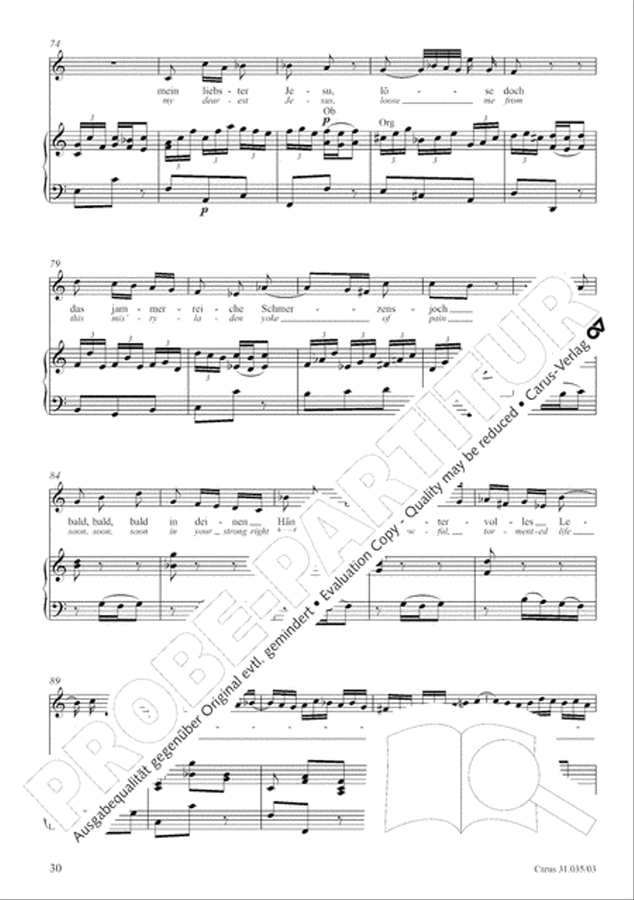 Soul and spirit are astounded (Geist und Seele wird verwirret) English Horn scores gallery preview page 31