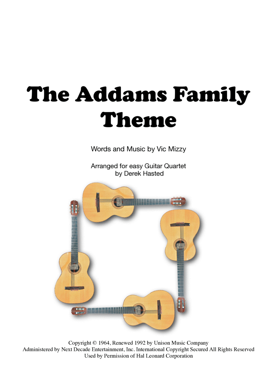 The Addams Family Theme Guitar Ensemble scores gallery preview page 1