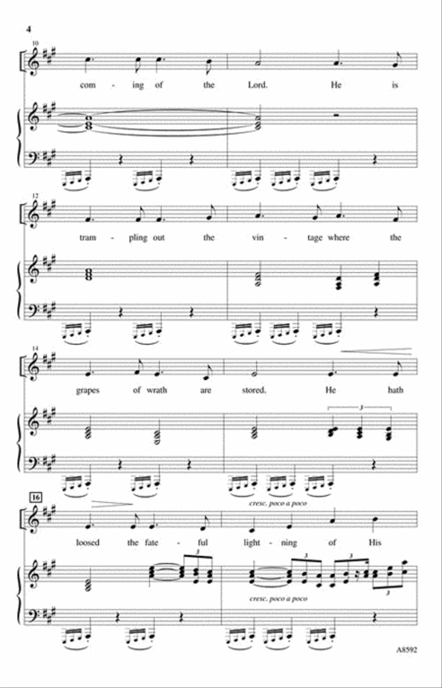 The Battle Hymn of the Republic 4-Part scores gallery preview page 3