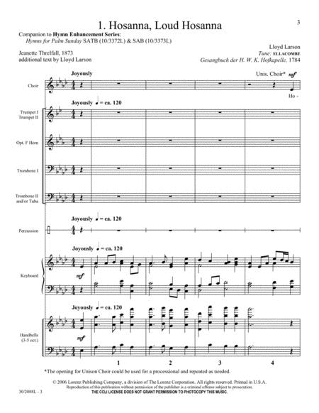 Hymns for Palm Sunday - Brass and Percussion Score and Parts