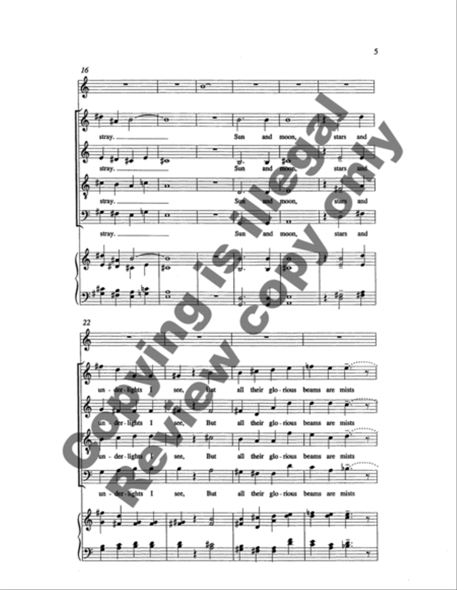 Three Campion Poems 4-Part scores gallery preview page 10