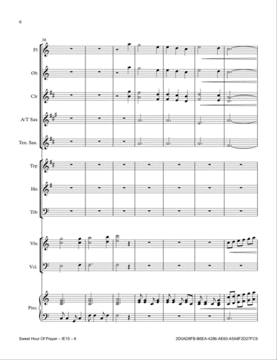 Sweet Hour Of Prayer Full Orchestra scores gallery preview page 6