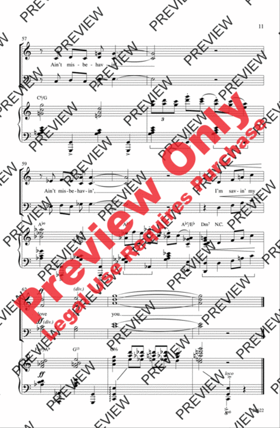 Ain't Misbehavin' 3-Part scores gallery preview page 10
