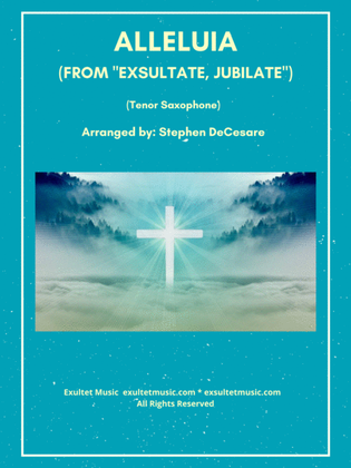 Book cover for Alleluia (from "Exsultate, Jubilate") (Tenor Saxophone and Piano)