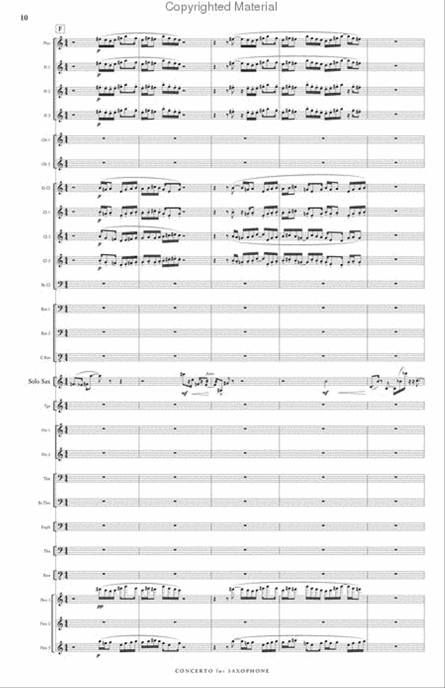 Concerto for Saxophone & Wind Symphony Concert Band scores gallery preview page 11