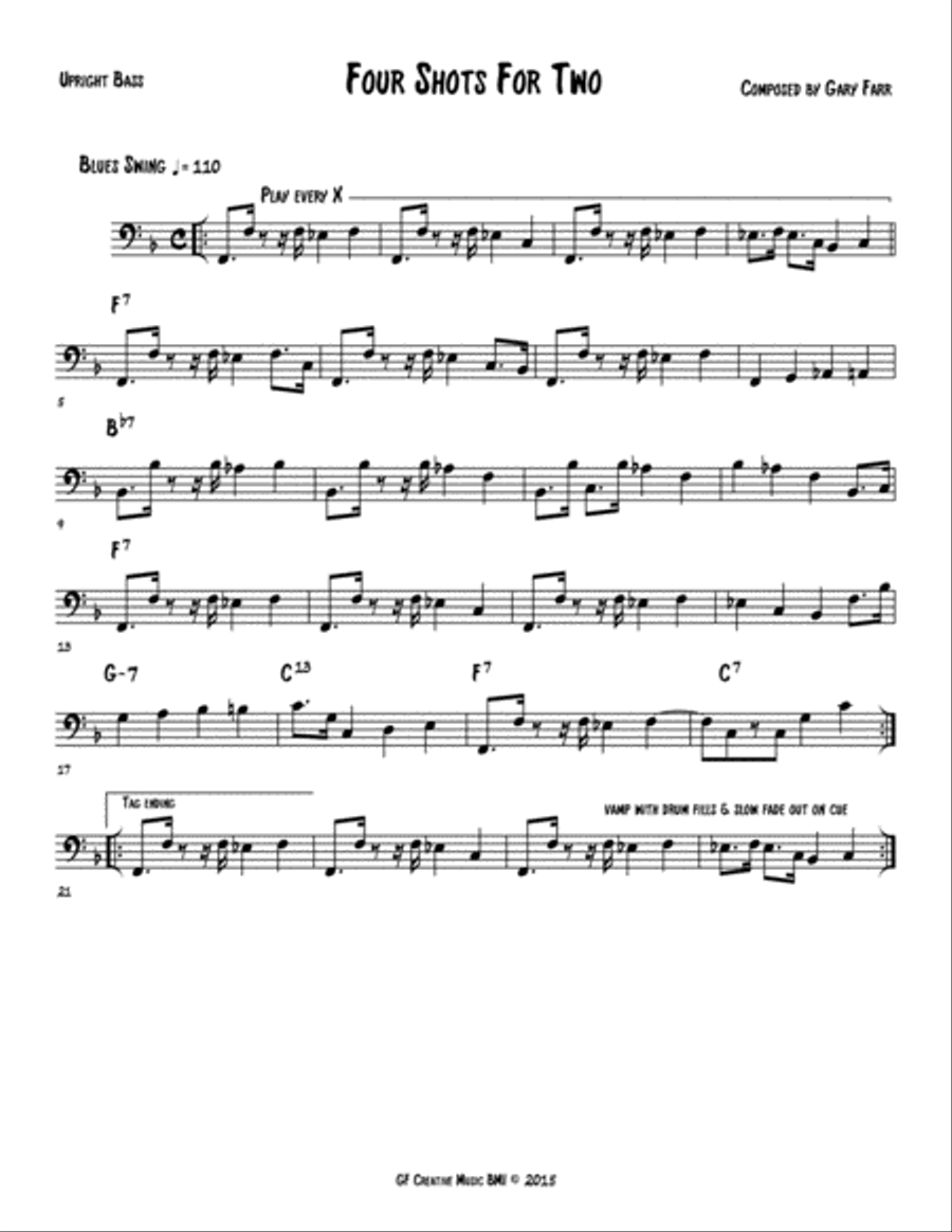 Four Shots For Two Jazz Ensemble scores gallery preview page 1