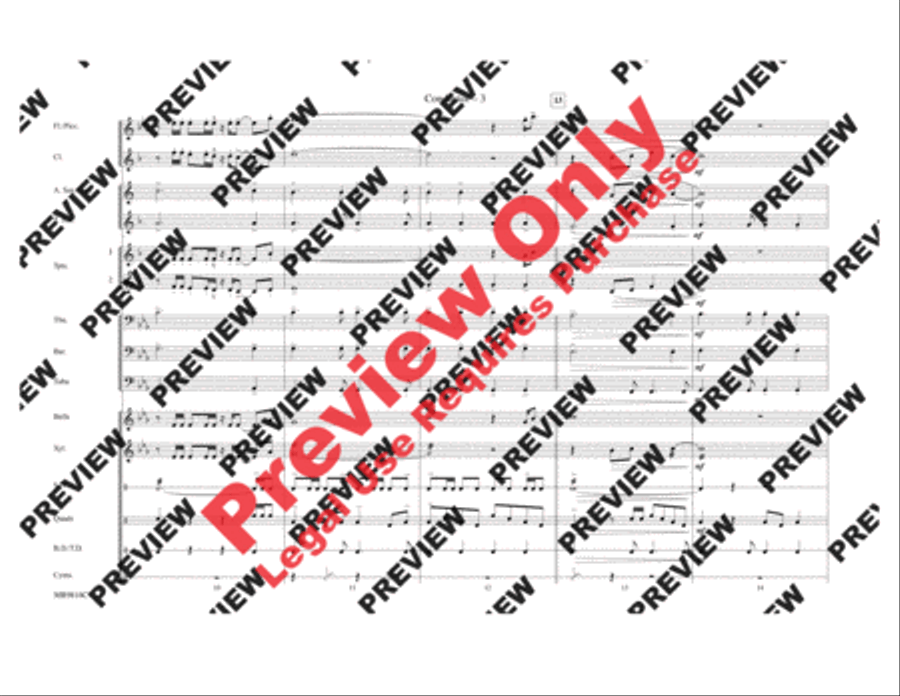 Gonna Fly Now (Theme from Rocky) Marching Band scores gallery preview page 13