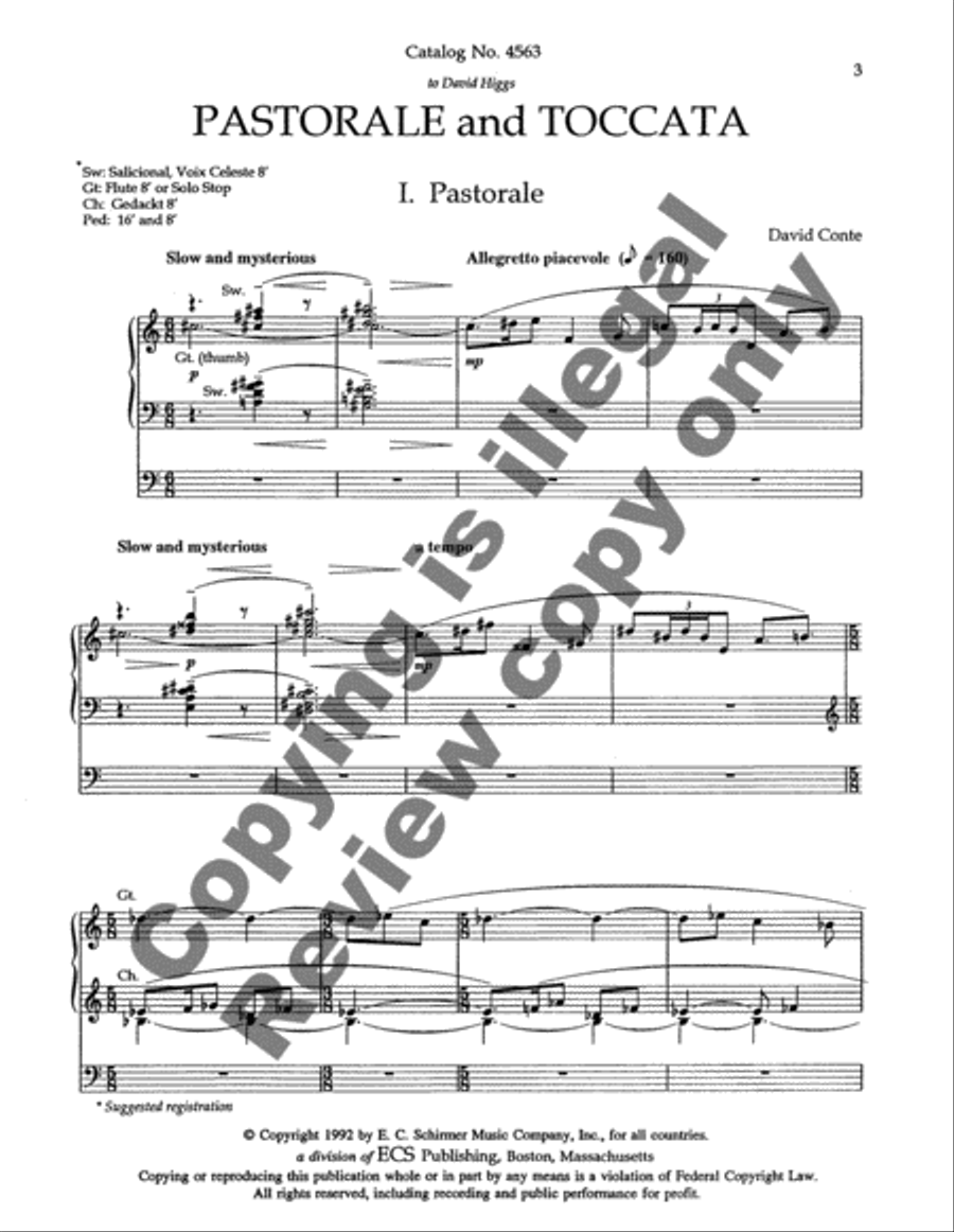 Pastorale and Toccata Organ scores gallery preview page 7