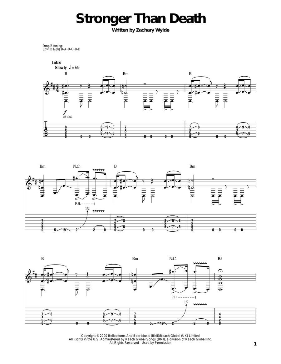 Stronger Than Death Stronger Than Death Acoustic Guitar scores gallery preview page 1