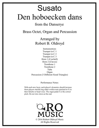 Hoboecken Dans for Brass Octet, Organ and Percussion