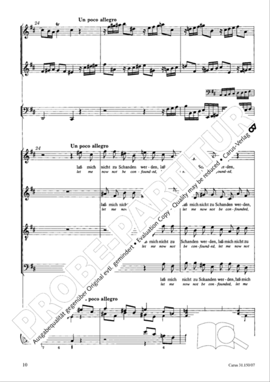 O my Lord, I long for thee (Nach dir, Herr, verlanget mich) 4-Part scores gallery preview page 11