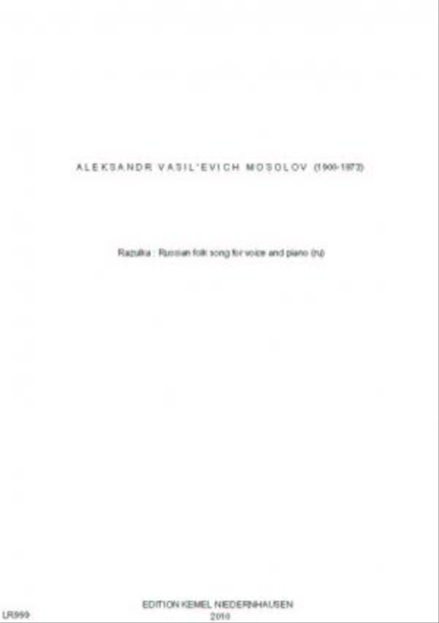 Razulka Voice Solo scores gallery preview page 1