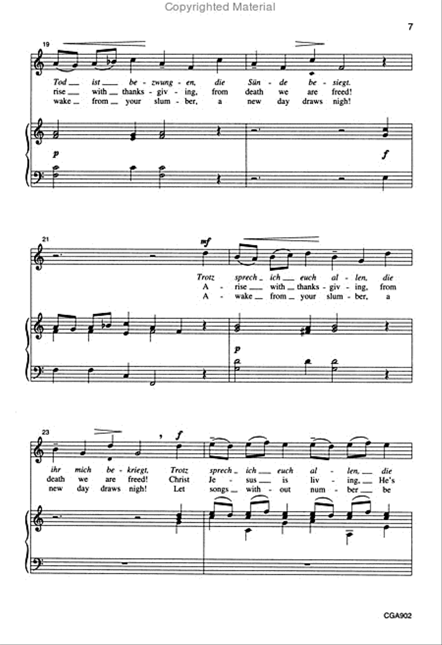 Rejoice, Praises Render [Auf, freue dich Seele] (Choral Score) Unison Choir scores gallery preview page 5