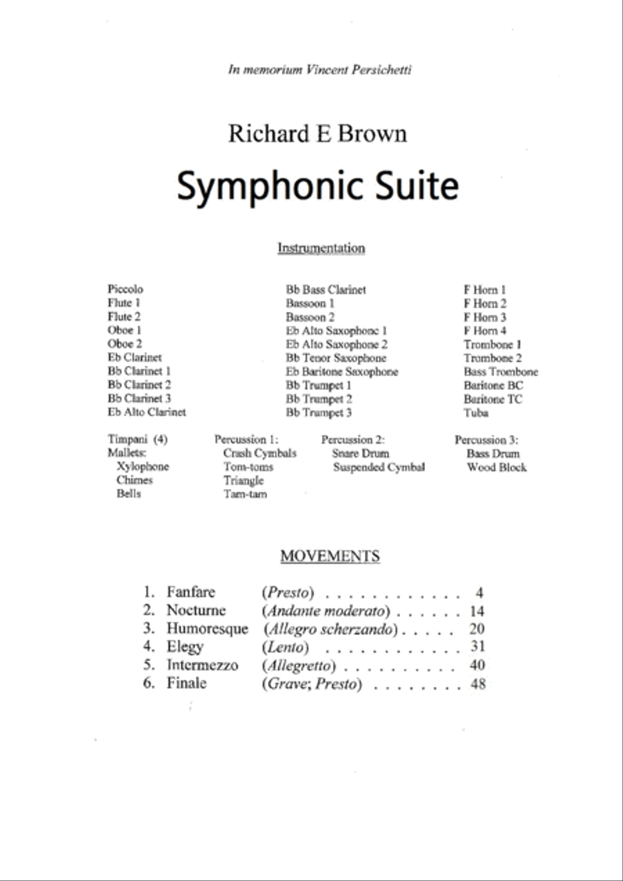 Symphonic Suite Concert Band scores gallery preview page 2