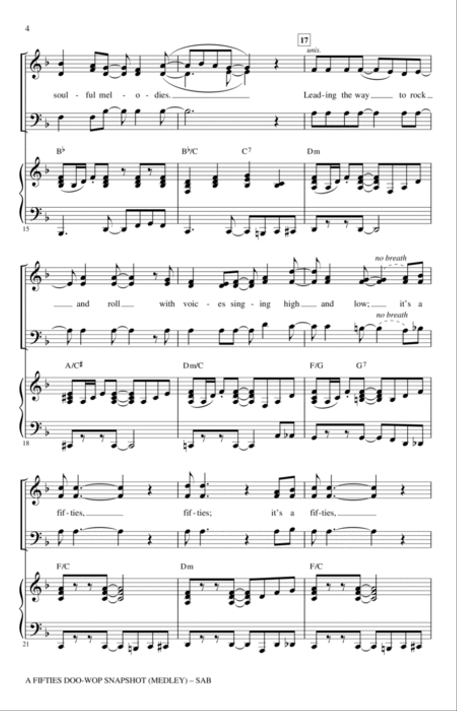 A Fifties Doo-Wop Snapshot (Medley) 3-Part scores gallery preview page 3