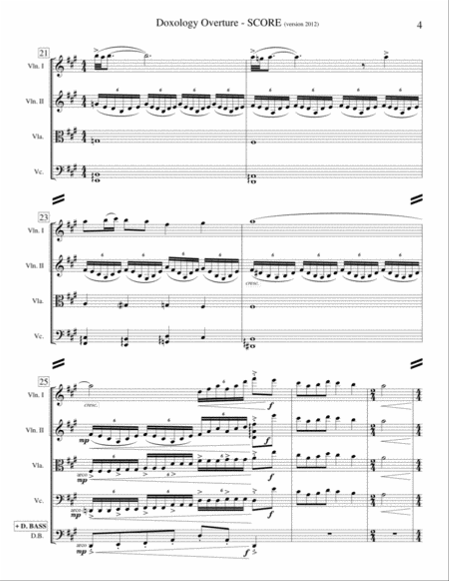 Doxology Overture (Guitar & String Orchestra) String Orchestra scores gallery preview page 5