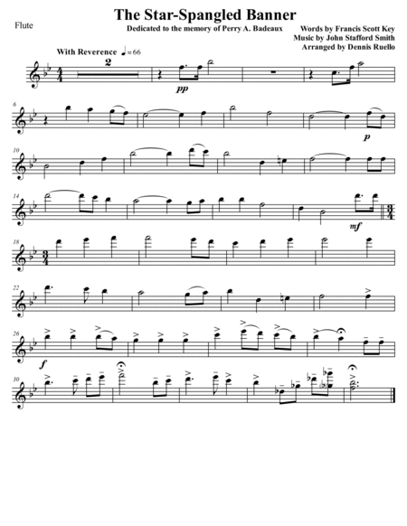 The Star Spangled Banner - Concert Band (With Opt. Solo Voice or Chorus) - Advanced / Intermediate image number null