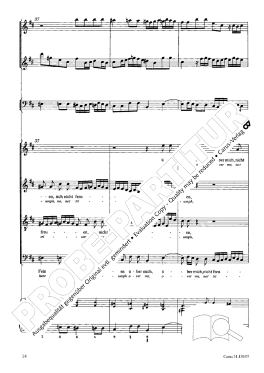 O my Lord, I long for thee (Nach dir, Herr, verlanget mich) 4-Part scores gallery preview page 15