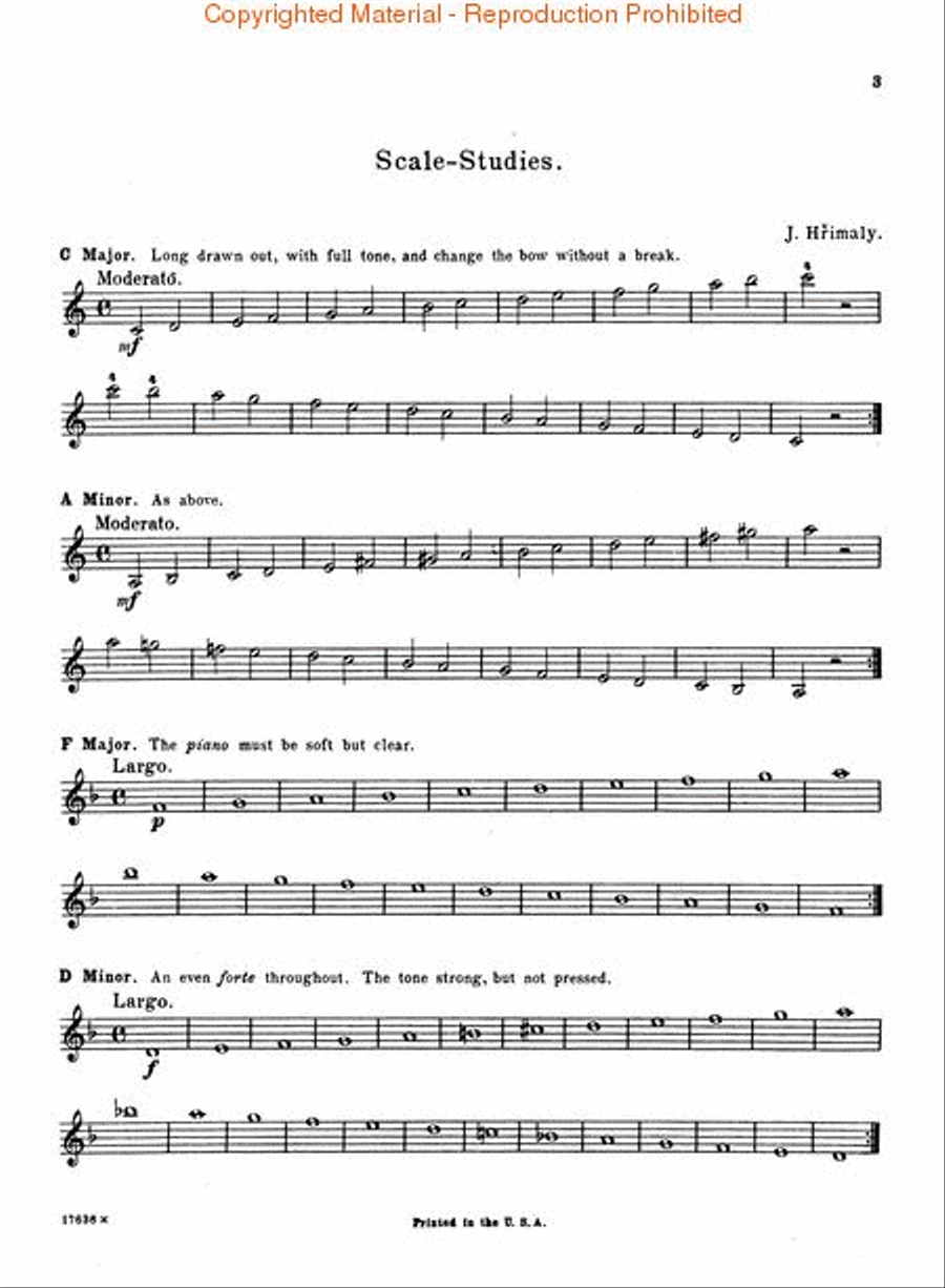 Scale Studies For The Violin