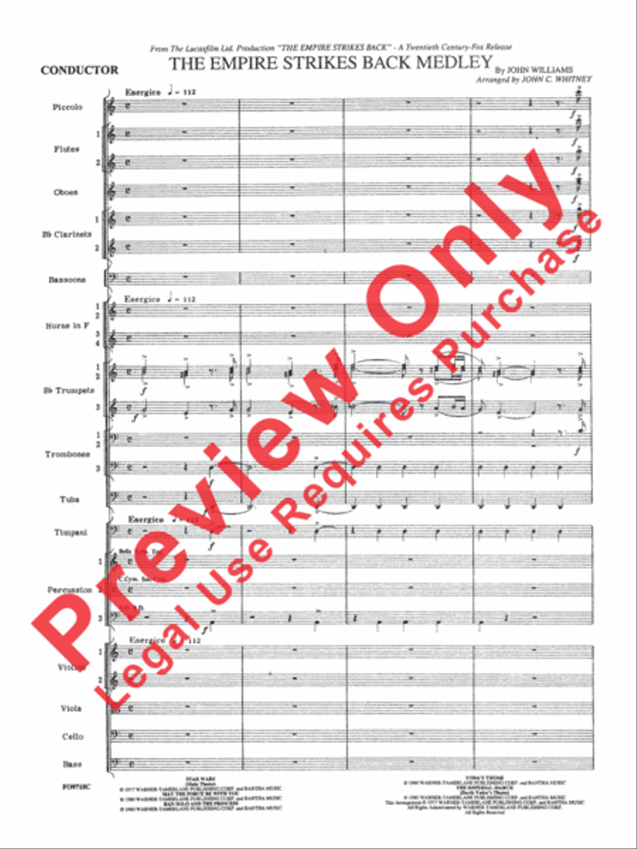 The Empire Strikes Back Medley Full Orchestra scores gallery preview page 32