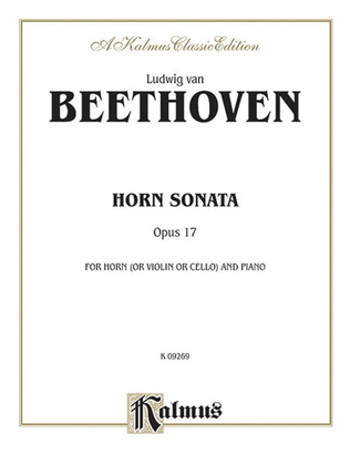Book cover for Horn Sonata, Op. 17