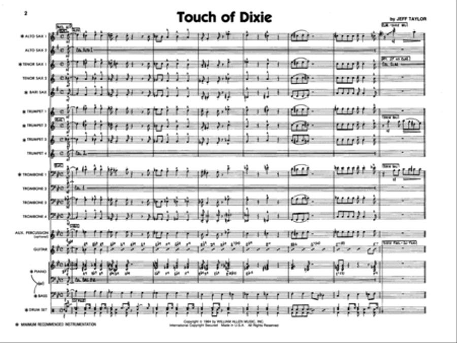Touch of Dixie Jazz Ensemble scores gallery preview page 2