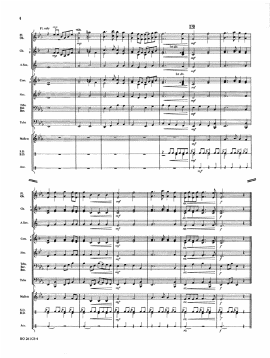Trumpet Voluntary Concert Band scores gallery preview page 4